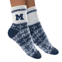 Women's ZooZatz Michigan Wolverines Fuzzy Holiday Crew Socks