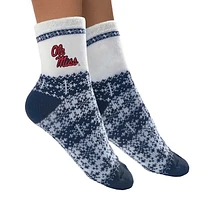 Women's ZooZatz Ole Miss Rebels Fuzzy Holiday Crew Socks