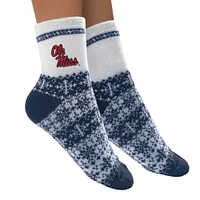 Women's ZooZatz Ole Miss Rebels Fuzzy Holiday Crew Socks