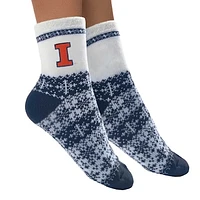 Women's ZooZatz Illinois Fighting Illini Fuzzy Holiday Crew Socks