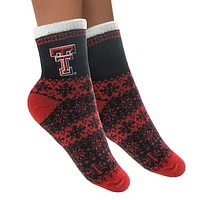 Women's ZooZatz Texas Tech Red Raiders Fuzzy Holiday Crew Socks