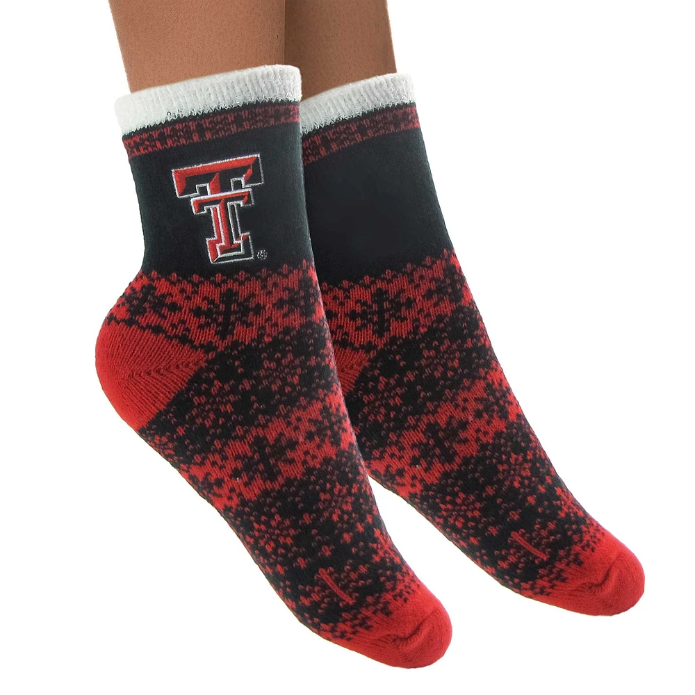 Women's ZooZatz Texas Tech Red Raiders Fuzzy Holiday Crew Socks