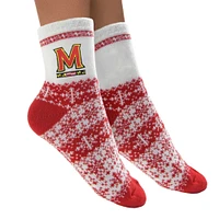 Women's ZooZatz Maryland Terrapins Fuzzy Holiday Crew Socks