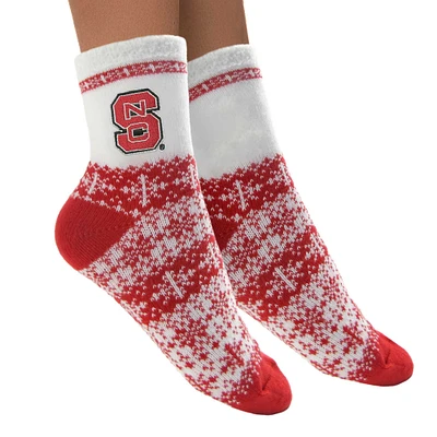 Women's ZooZatz NC State Wolfpack Fuzzy Holiday Crew Socks