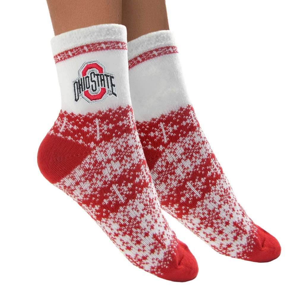 Women's ZooZatz Ohio State Buckeyes Fuzzy Holiday Crew Socks