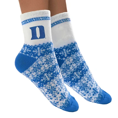 Women's ZooZatz Duke Blue Devils Fuzzy Holiday Crew Socks