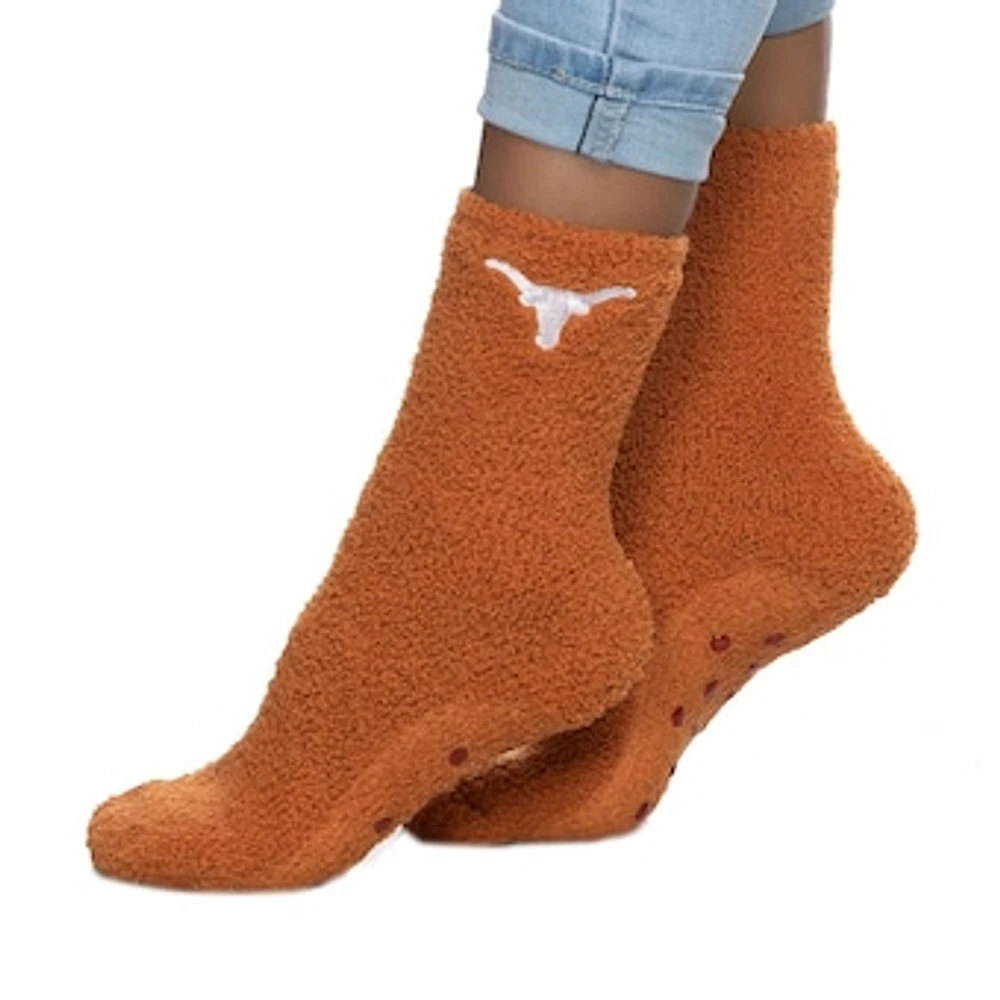 Women's ZooZatz Texas Longhorns Fuzzy Team Crew Socks