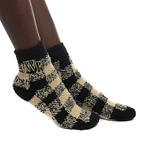 Women's ZooZatz Wake Forest Demon Deacons Fuzzy Buffalo Check Ankle Socks