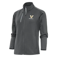 Women's Antigua  Charcoal Vanderbilt Commodores Baseball Generation Full-Zip Jacket