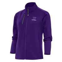 Women's Antigua  Purple Washington Huskies Football Generation Full-Zip Jacket