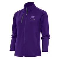 Women's Antigua  Purple Washington Huskies Football Generation Full-Zip Jacket