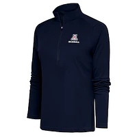 Women's Antigua  Navy Arizona Wildcats Baseball Tribute Half-Zip Pullover Top