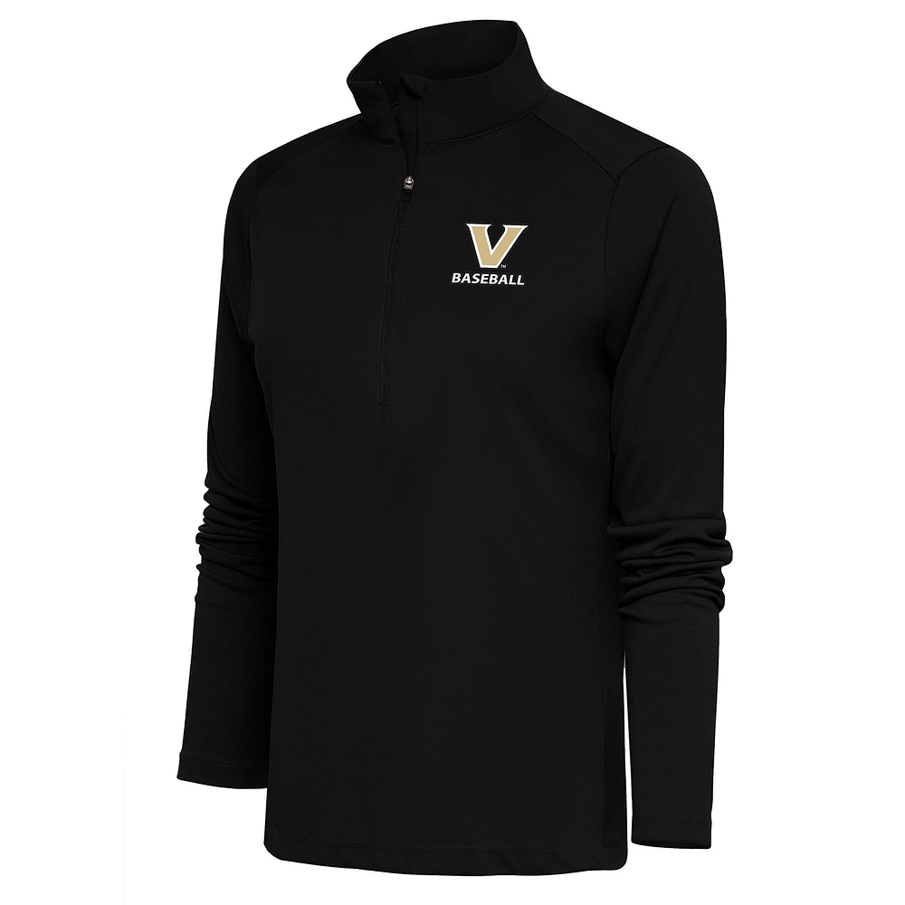 Women's Antigua Vanderbilt Commodores Baseball Tribute Half-Zip Pullover Top