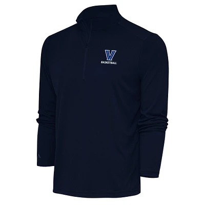 Women's Antigua  Navy Villanova Wildcats Basketball Tribute Half-Zip Pullover Top