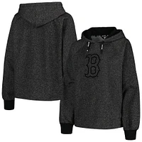 Women's DKNY Sport Black Boston Red Sox Debbie Dolman Raglan Pullover Hoodie