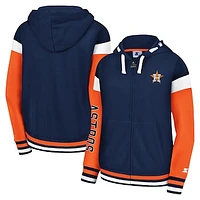 Women's Starter Navy Houston Astros Homestretch Full-Zip Hoodie