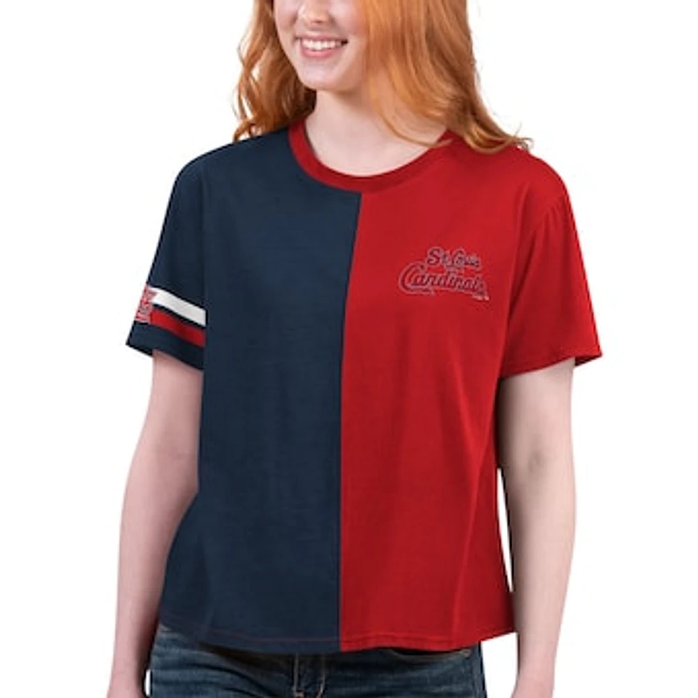 Women's Starter  Red/Navy St. Louis Cardinals Power Move T-Shirt