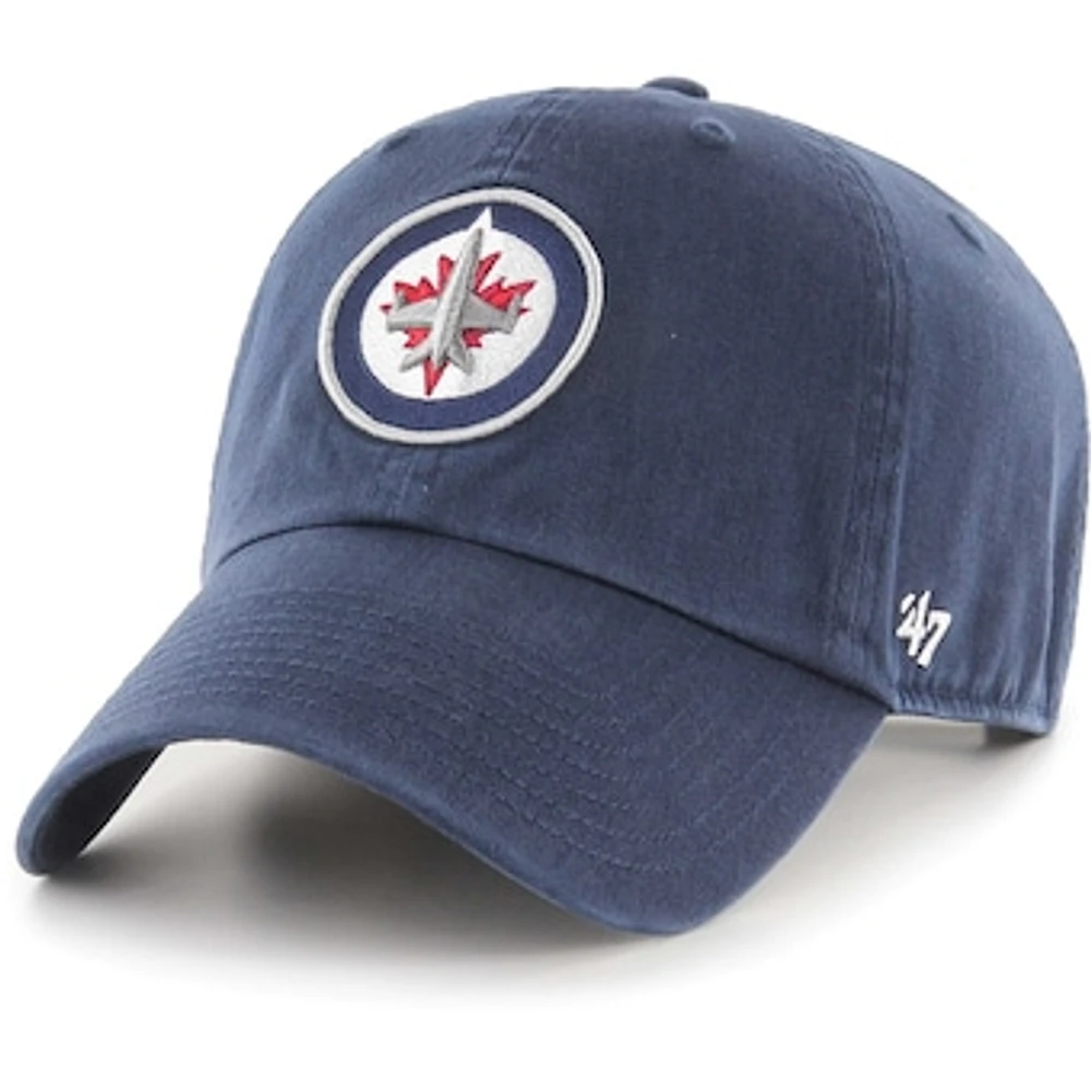 Men's '47 Navy Winnipeg Jets Clean Up Adjustable Hat