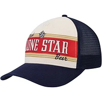 Men's American Needle  Cream/Navy Lone Star Beer Sinclair Snapback Hat