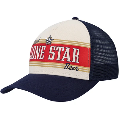 Men's American Needle  Cream/Navy Lone Star Beer Sinclair Snapback Hat