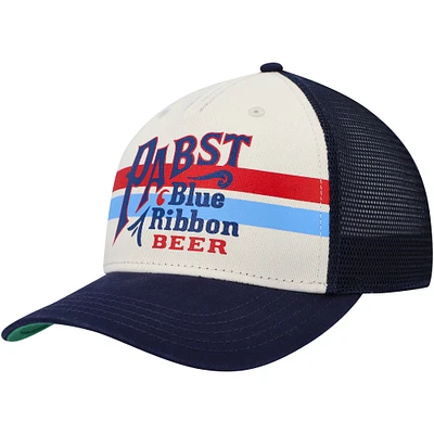 Men's American Needle  Cream/Navy Pabst Blue Ribbon Sinclair Snapback Hat