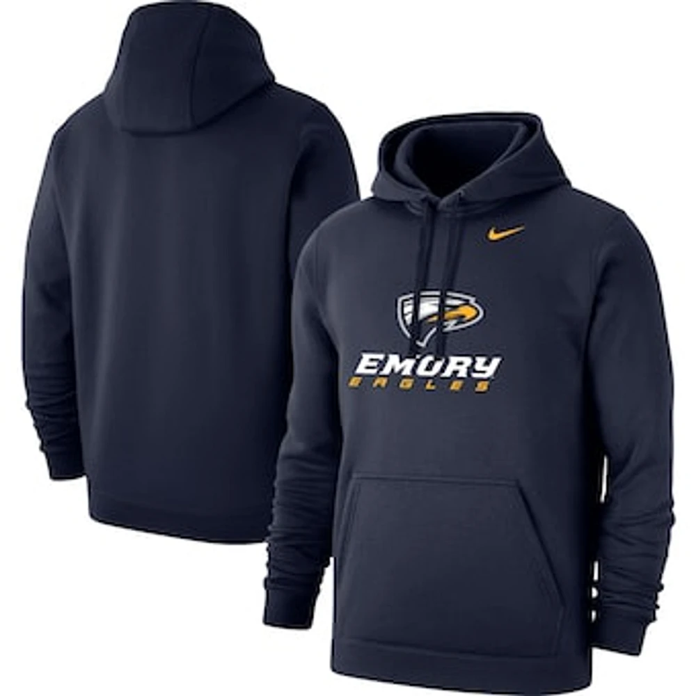 Men's Nike Navy Emory Eagles Club Fleece Pullover Hoodie