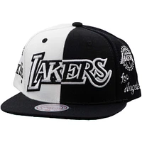 Men's Mitchell & Ness Black/White Los Angeles Lakers Hardwood Classics Night & Day Snapback - Hat