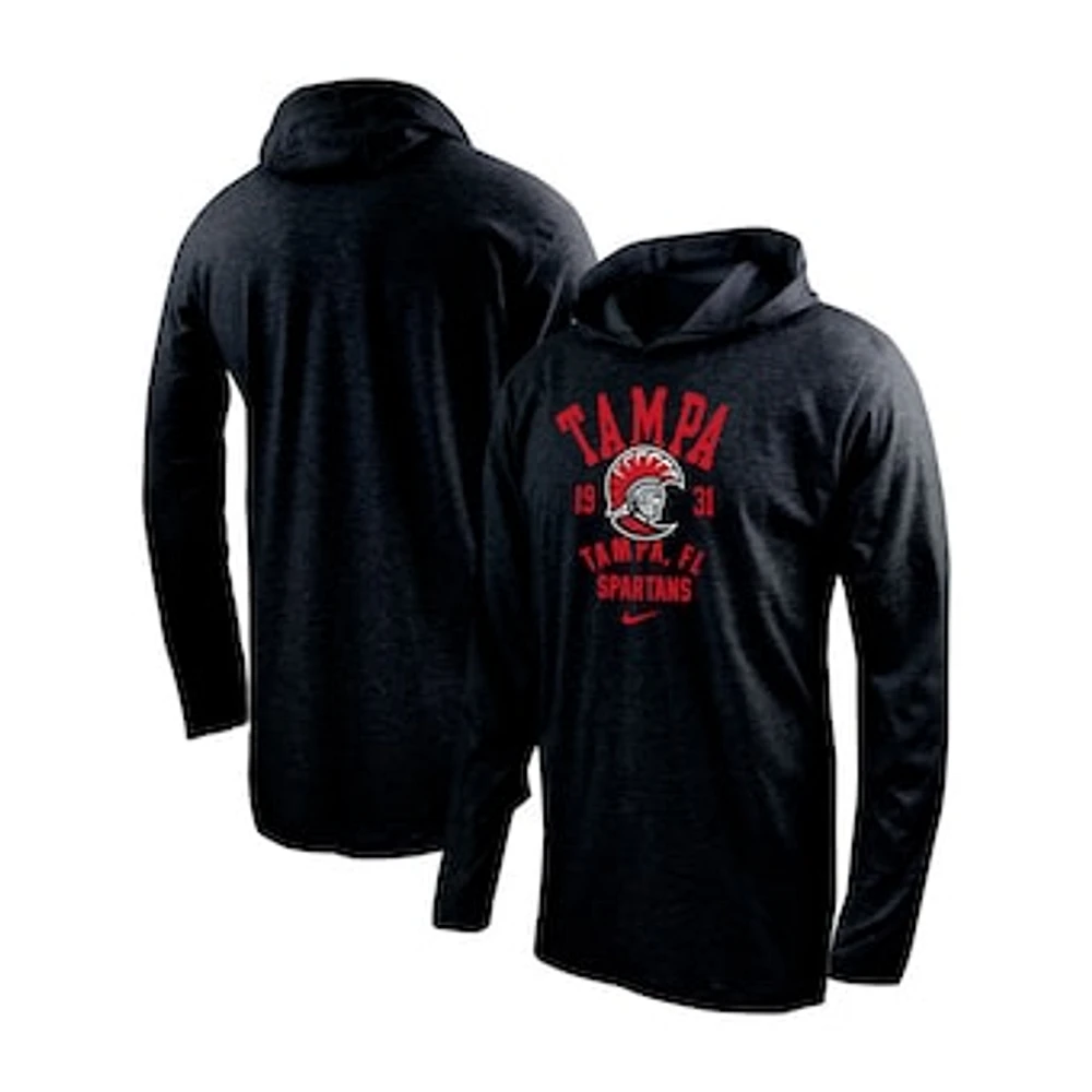 Men's Nike Black Tampa Spartans Performance Long Sleeve Hoodie T-Shirt