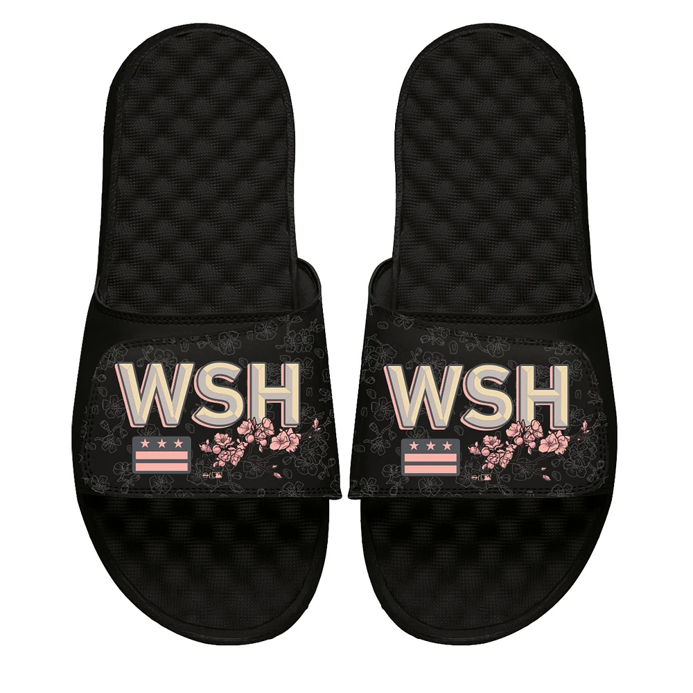 Men's ISlide Black Washington Nationals City Connect Slide Sandals
