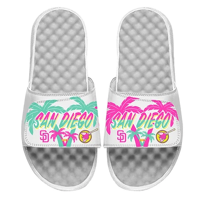 Men's ISlide White San Diego Padres City Connect Slide Sandals