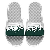 Men's ISlide White Colorado Rockies City Connect Slide Sandals
