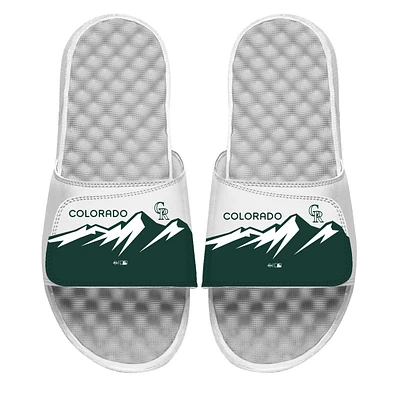 Men's ISlide White Colorado Rockies City Connect Slide Sandals