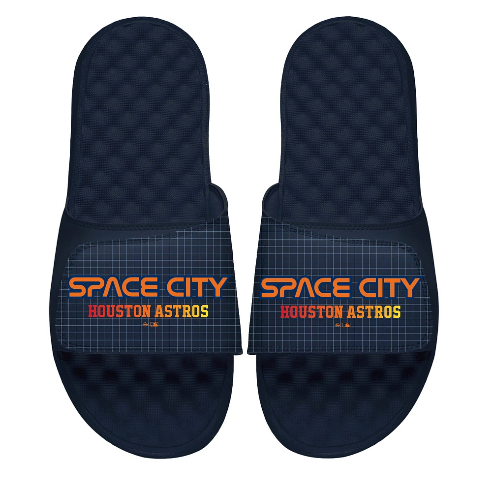 Men's ISlide Navy Houston Astros City Connect Slide Sandals
