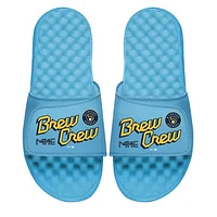Men's ISlide Light Blue Milwaukee Brewers City Connect Slide Sandals