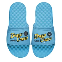 Men's ISlide Light Blue Milwaukee Brewers City Connect Slide Sandals
