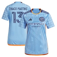 Women's adidas Thiago Martins Light Blue New York City FC 2023 The Interboro Kit Replica Player Jersey