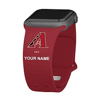 Red Arizona Diamondbacks Personalized Silicone Apple Watch Band