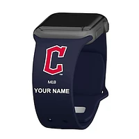 Navy Cleveland Guardians Personalized Silicone Apple Watch Band