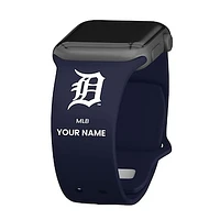 Navy Detroit Tigers Personalized Silicone Apple Watch Band