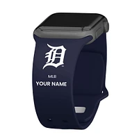 Navy Detroit Tigers Personalized Silicone Apple Watch Band