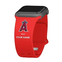 Red Los Angeles Angels Personalized Silicone Apple Watch Band