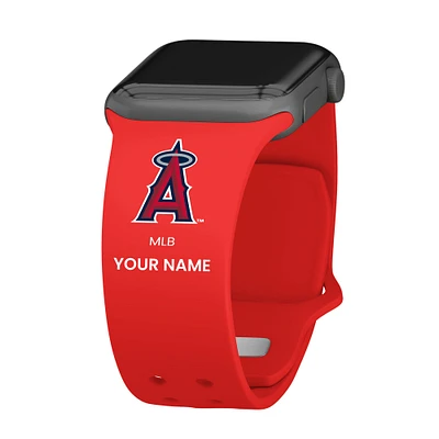 Red Los Angeles Angels Personalized Silicone Apple Watch Band