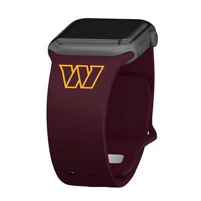 Burgundy Washington Commanders Logo HD Apple Watch Band