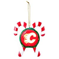 Calgary Flames Candy Cane Ornament