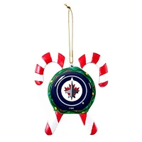 Winnipeg Jets Candy Cane Ornament