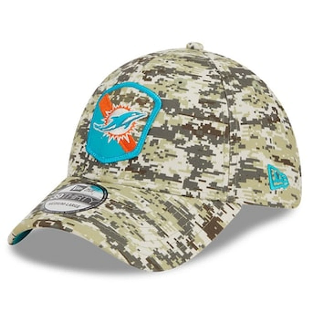 Men's New Era  Camo Miami Dolphins 2023 Salute To Service 39THIRTY Flex Hat