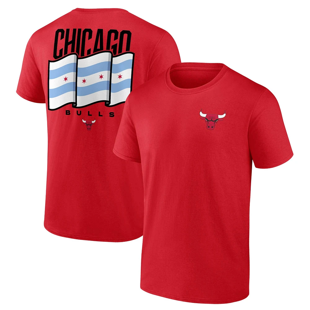 Men's Fanatics Red Chicago Bulls Hometown Originals Clutch T-Shirt