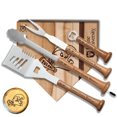 Baseball BBQ  Tulane Green Wave 12" Grand Slam Combo Set