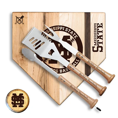 Baseball BBQ  Mississippi State Bulldogs 17" Silver Slugger Combo Set