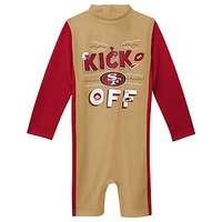 Toddler Gold San Francisco 49ers Wave Runner Long Sleeve Wetsuit